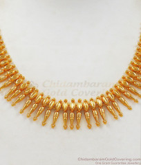Traditional One Gram Gold Mullaipoo Necklace Womens Jewelry NCKN2355 Traditional One Gram Gold Mullaipoo Necklace Womens Jewelry NCKN2355