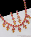 Fabulous Full Ruby Stone Gold Necklace Earring Combo NCKN2363