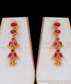 Fabulous Full Ruby Stone Gold Necklace Earring Combo NCKN2363