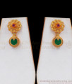 Fascinating Green Palakka Gold Kerala Necklace Earrings Combo NCKN2365
