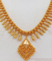 Peacock Design Kerala Pattern Gold  Necklace Small Dollar NCKN2368