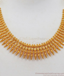 Dual Heart One Gram Gold Mullai Necklace Shop Online NCKN2379