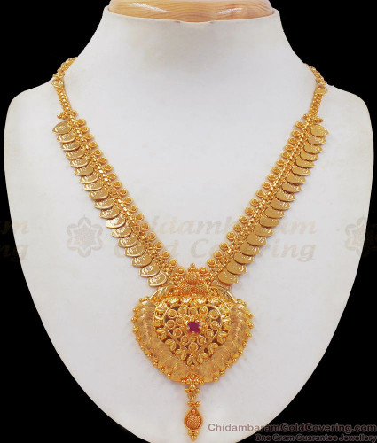 Gold necklace on sale south indian design