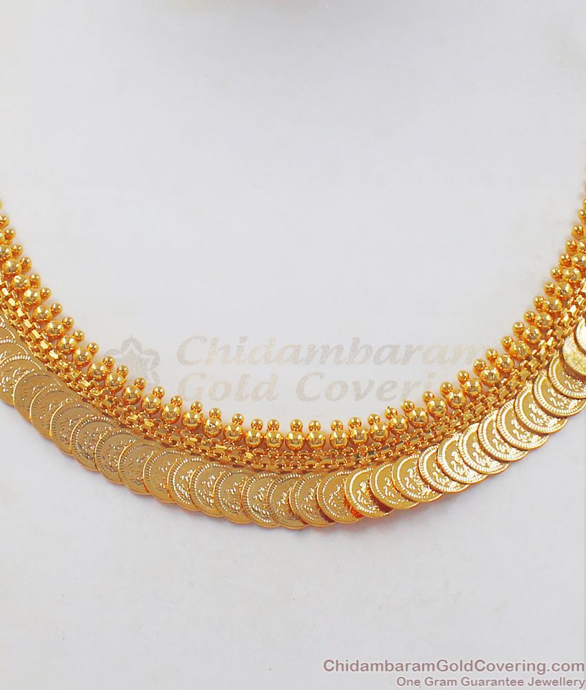 One Gram Gold Plated Lakshmi Kasu Malai Necklace Shop Online NCKN2386 One Gram Gold Plated Lakshmi Kasu Malai Necklace Shop Online NCKN2386