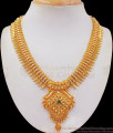 Grand One Gram Gold Necklace Emerald Stone Bridal Jewelry NCKN2389