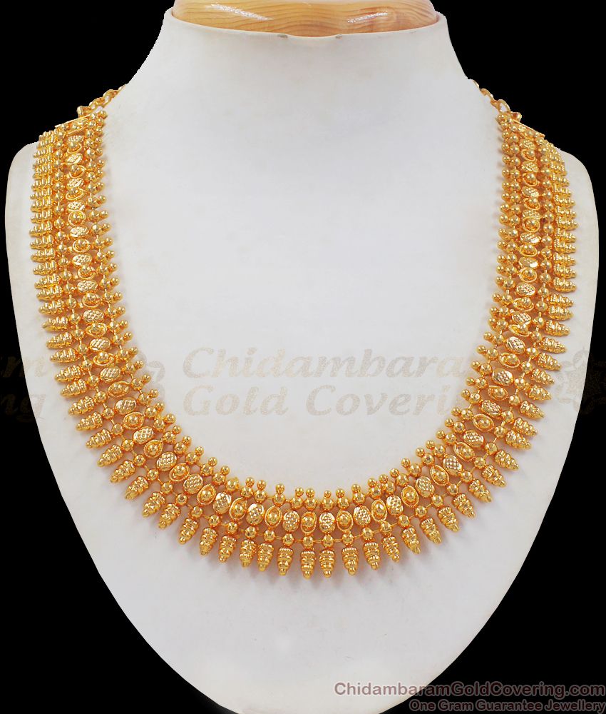 Trending Kerala Mullaipoo Design Gold Plated Necklace NCKN2391