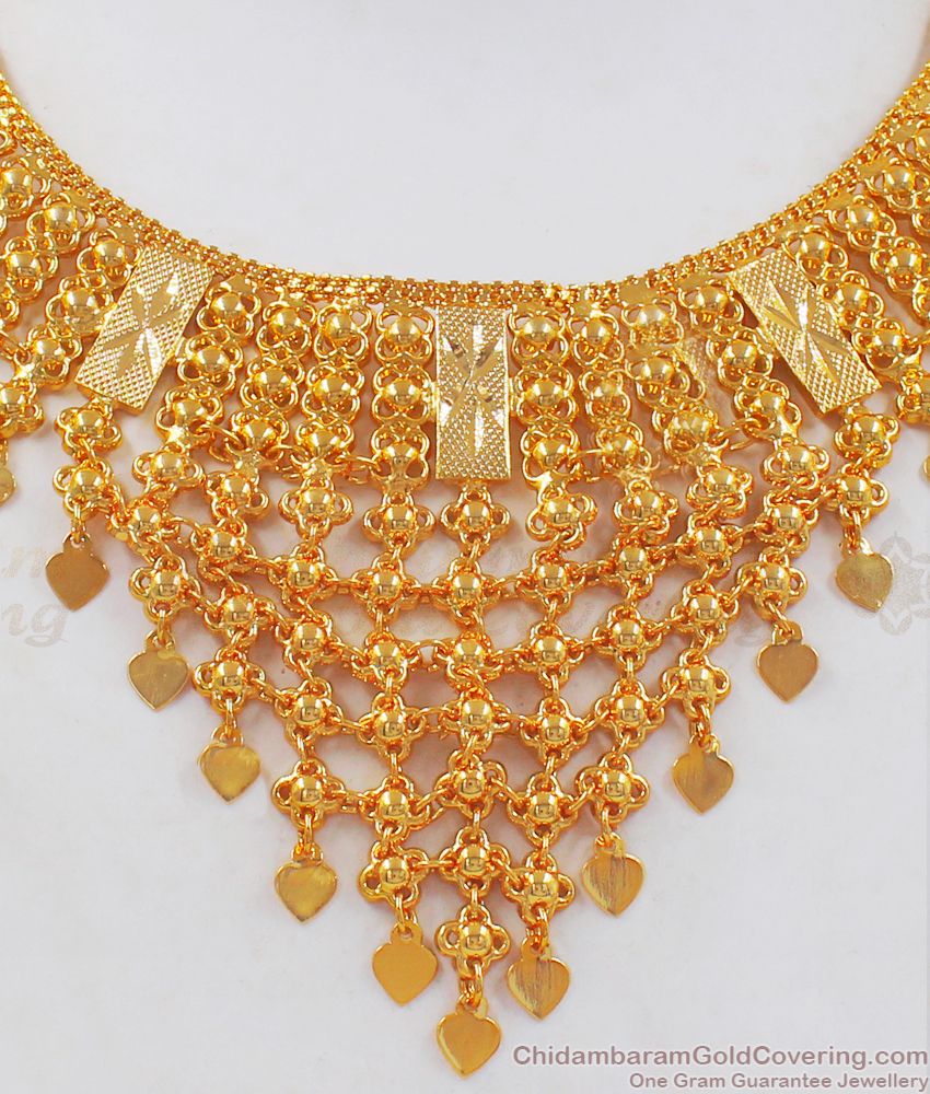 Queens Choker Bridal Design One Gram Gold Necklace NCKN2396