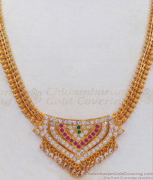 Ravishing Heart Design Impon Necklace Five Metal Jewelry NCKN2400 Ravishing Heart Design Impon Necklace Five Metal Jewelry NCKN2400