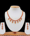 Fabulous Ruby Emerald Kemp Stone Gold Necklace Earring Combo NCKN2402