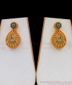 Attractive Emerald Stone Gold Necklace Earring Combo NCKN2403