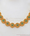 Full Emerald Stone Gold Necklace Earring Combo Shop Online NCKN2405