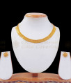 Mini Choker Design Forming Two Gram Gold Necklace Earring Combo NCKN2411