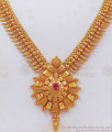 One Gram Gold Mullaipoo Necklace Net Stone Dollar NCKN2413
