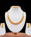 Two Gram Gold Pattern Necklace Earring Combo Bridal Wear NCKN2419
