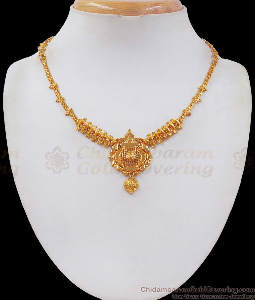 Light Weight Necklace Design Gold Plated Jewelry Offer Price Online NCKN2421