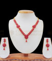 Attractive Full Ruby Stone Gold Necklace Earring Combo Bridal Wear NCKN2423