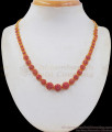 Full Ruby Semi Ball Gold Necklace Gati Stone NCKN2426