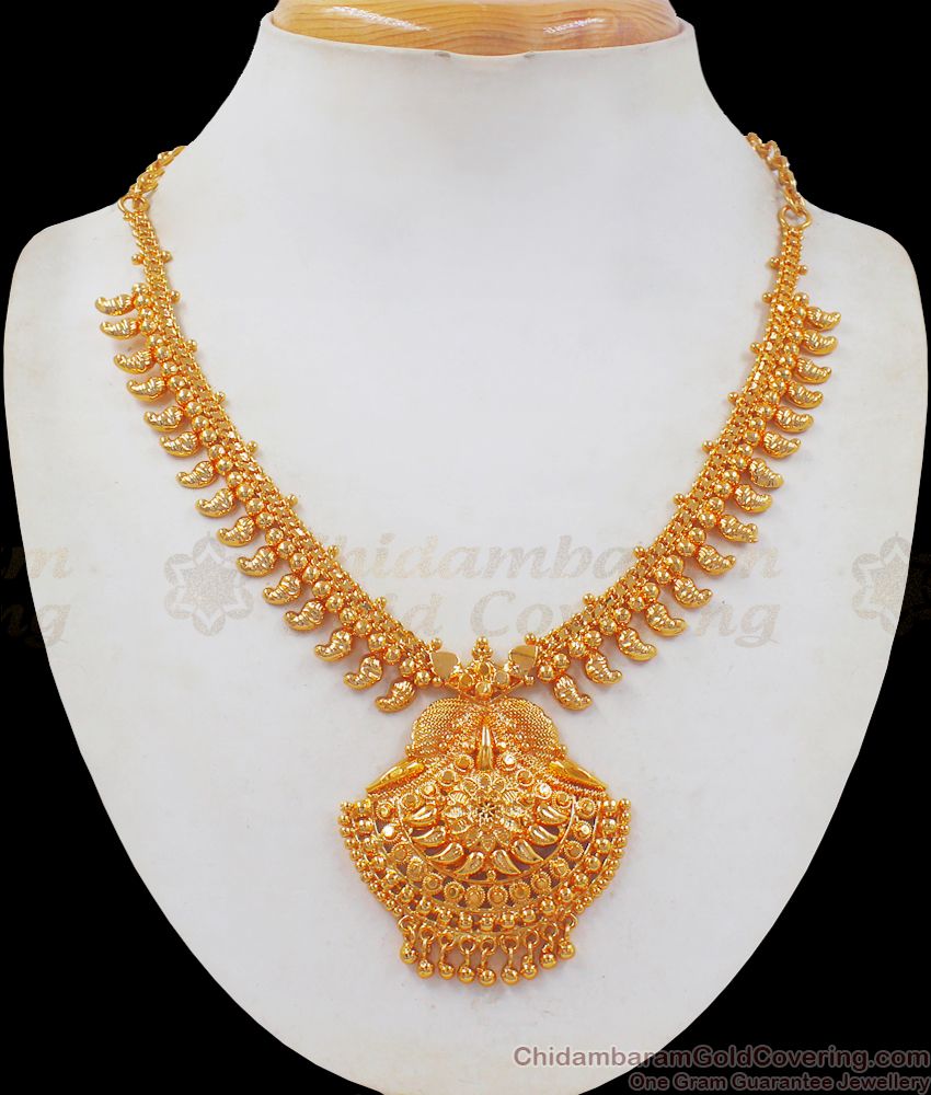 Mango Design Plain Gold Necklace Bridal Wear NCKN2430