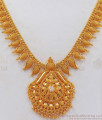 Stylish Net Pattern White Stone Gold Necklace Collections NCKN2434
