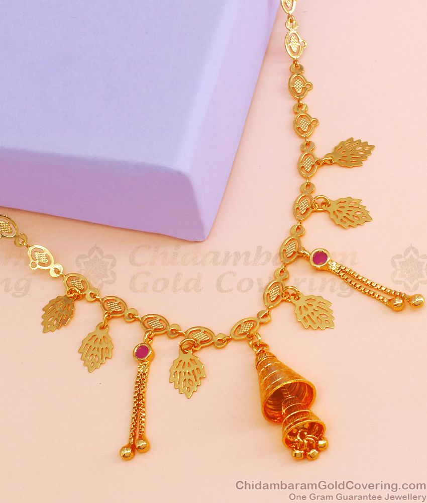 Stylish Real Gold Design Necklace For Office and College Wear NCKN2447