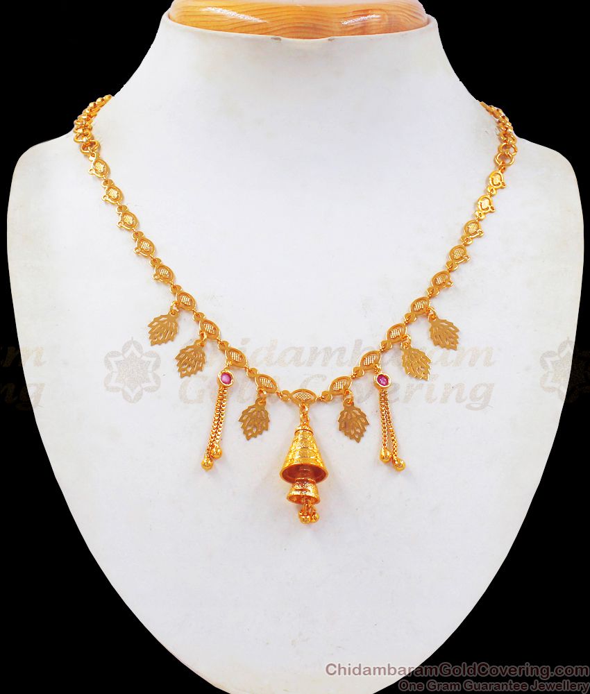 Stylish Real Gold Design Necklace For Office and College Wear NCKN2447