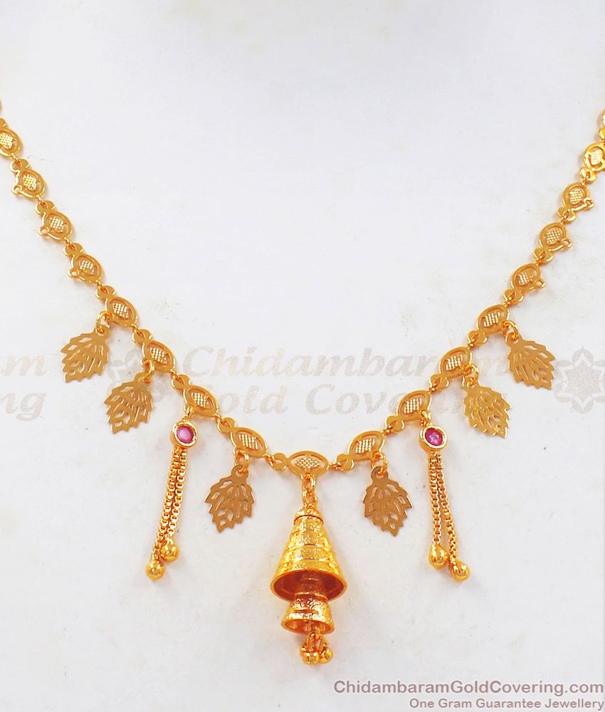 Stylish Real Gold Design Necklace For Office and College Wear NCKN2447
