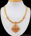 Premium Impon Bridal Necklace Multi Stone Dollar NCKN2450