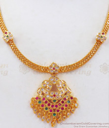 Premium Impon Bridal Necklace Multi Stone Dollar NCKN2450 Premium Impon Bridal Necklace Multi Stone Dollar NCKN2450