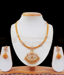 Impon Gatti Jewelry Peacock Design Necklace Earring Combo NCKN2451 Impon Gatti Jewelry Peacock Design Necklace Earring Combo NCKN2451