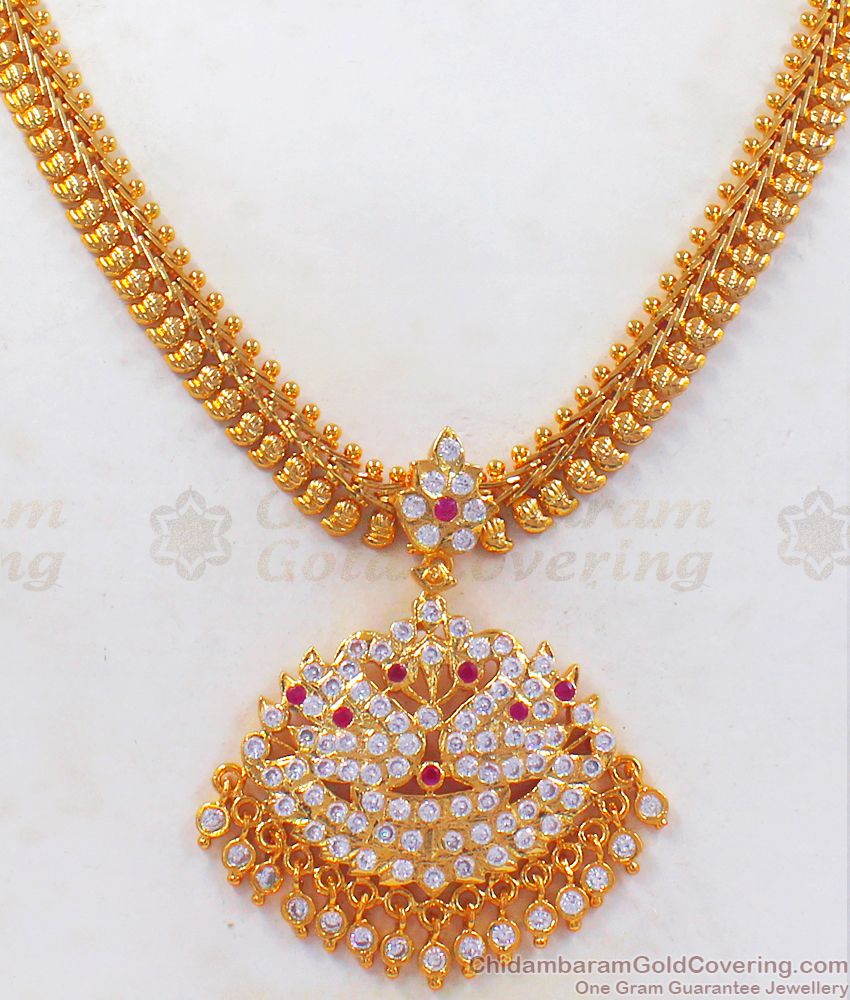 Impon Traditional Mango Design Necklace Earring Combo NCKN2452