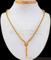 Elegant Party Wear Gold Necklace White Stone NCKN2457