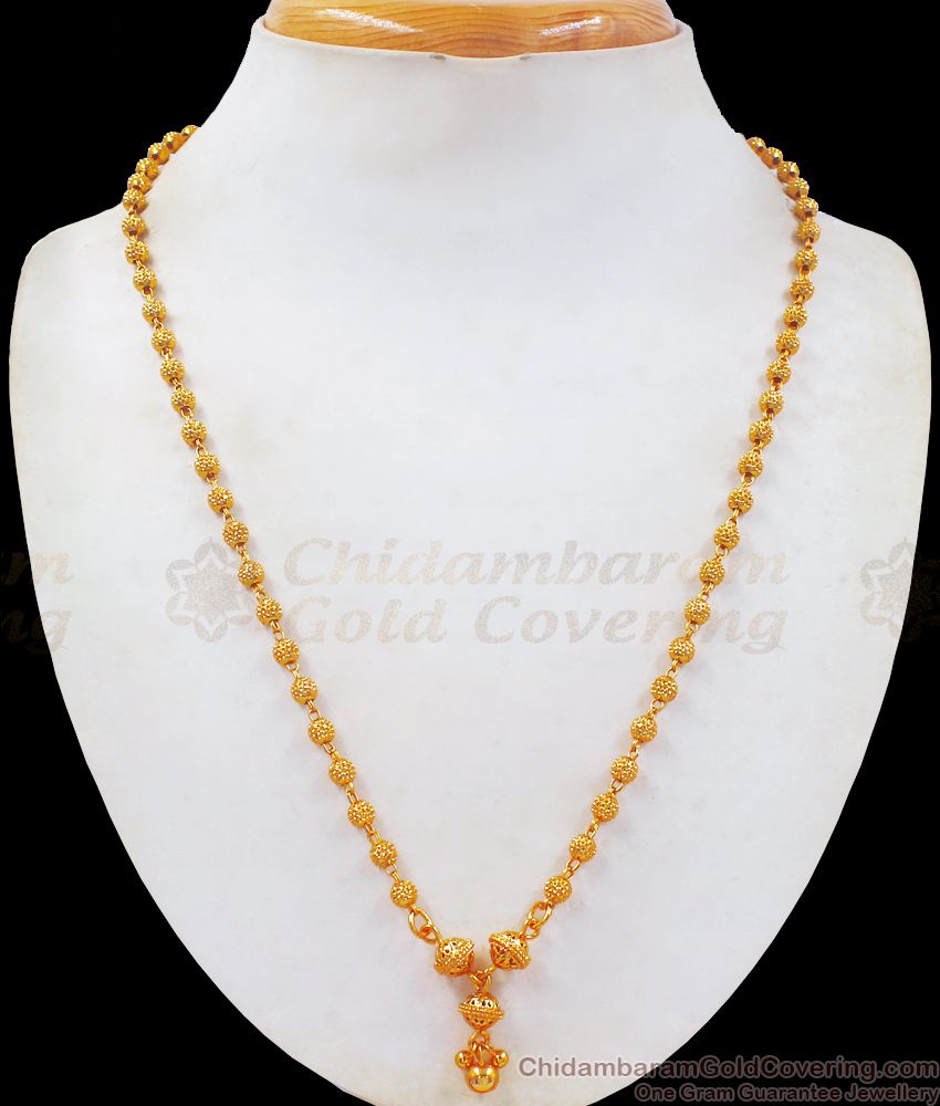 Stylish Gold Plated Beads Design Necklace Shop Online NCKN2459