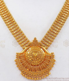 Latest Net Pattern One Gram Gold Kerala Neklace Bridal Wear NCKN2460 Latest Net Pattern One Gram Gold Kerala Neklace Bridal Wear NCKN2460