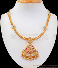South Indian Gati Stone Impon Necklace One Gram Gold Jewellery NCKN2466 South Indian Gati Stone Impon Necklace One Gram Gold Jewellery NCKN2466