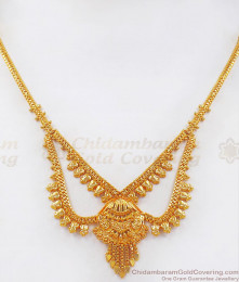 Attractive Double Layer Gold Necklace Bridal Wear NCKN2469