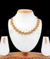 Shinning Diamond Crystals Gold Necklace Earring Combo NCKN2473