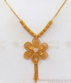 Perfect Shaped Flower Design Gold Necklace Office Wear NCKN2477