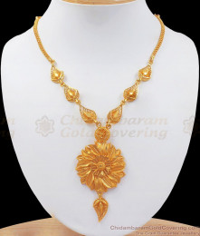 Trendy Light Weight Collections Leaf Pattern Gold Plated Necklace NCKN2485 Trendy Light Weight Collections Leaf Pattern Gold Plated Necklace NCKN2485