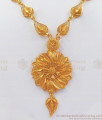 Trendy Light Weight Collections Leaf Pattern Gold Plated Necklace NCKN2485