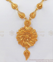 Trendy Light Weight Collections Leaf Pattern Gold Plated Necklace NCKN2485 Trendy Light Weight Collections Leaf Pattern Gold Plated Necklace NCKN2485