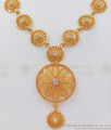Modern Diamond Stone Flower Pattern Gold Necklace NCKN2486