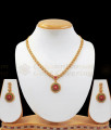 Pretty Gold Plated Multi Stone Necklace Earring combo NCKN2496