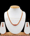 One Gram Gold Necklace Full Ruby Stone Earring Combo NCKN2500