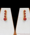 One Gram Gold Necklace Full Ruby Stone Earring Combo NCKN2500