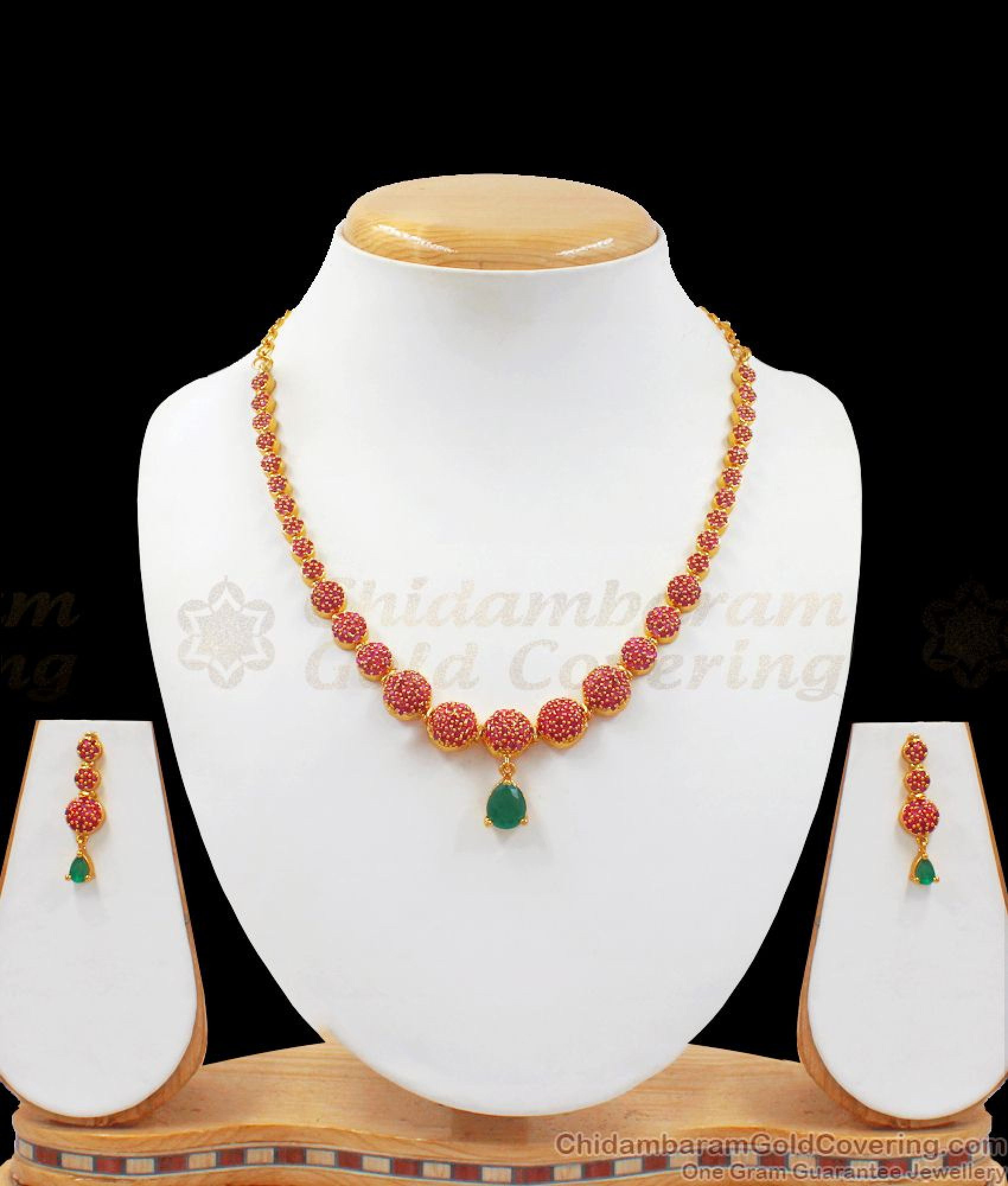 RG MEDIUM STONE NECKLACE W/ GRAY main image 1
