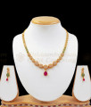 Multi Stone One Gram Gold Imitation Necklace Earring Combo NCKN2503