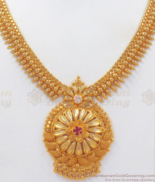 Mullaipoo Design Gold Plated Necklace Multi Stone NCKN2521 Mullaipoo Design Gold Plated Necklace Multi Stone NCKN2521