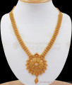 Full Net Pattern Gold Covering Necklace White Stone NCKN2525