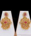 Grand Mango Design Gold Plated Necklace With Multi Stone Earring  NCKN2530