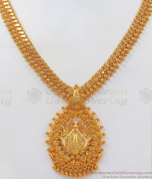 24K Gold Necklace Peacock Design Festival Collection NCKN2532